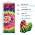 thumbnail image 2 of Colorful Tie Dye Pattern Hot Yoga Mat Towel Non Slip for Hot Yoga - Quick-Drying Yoga Mat Cover with 4 Corner Pockets with Travel Bag - Hot Yoga Towel Non Slip 74"x26", 2 of 6