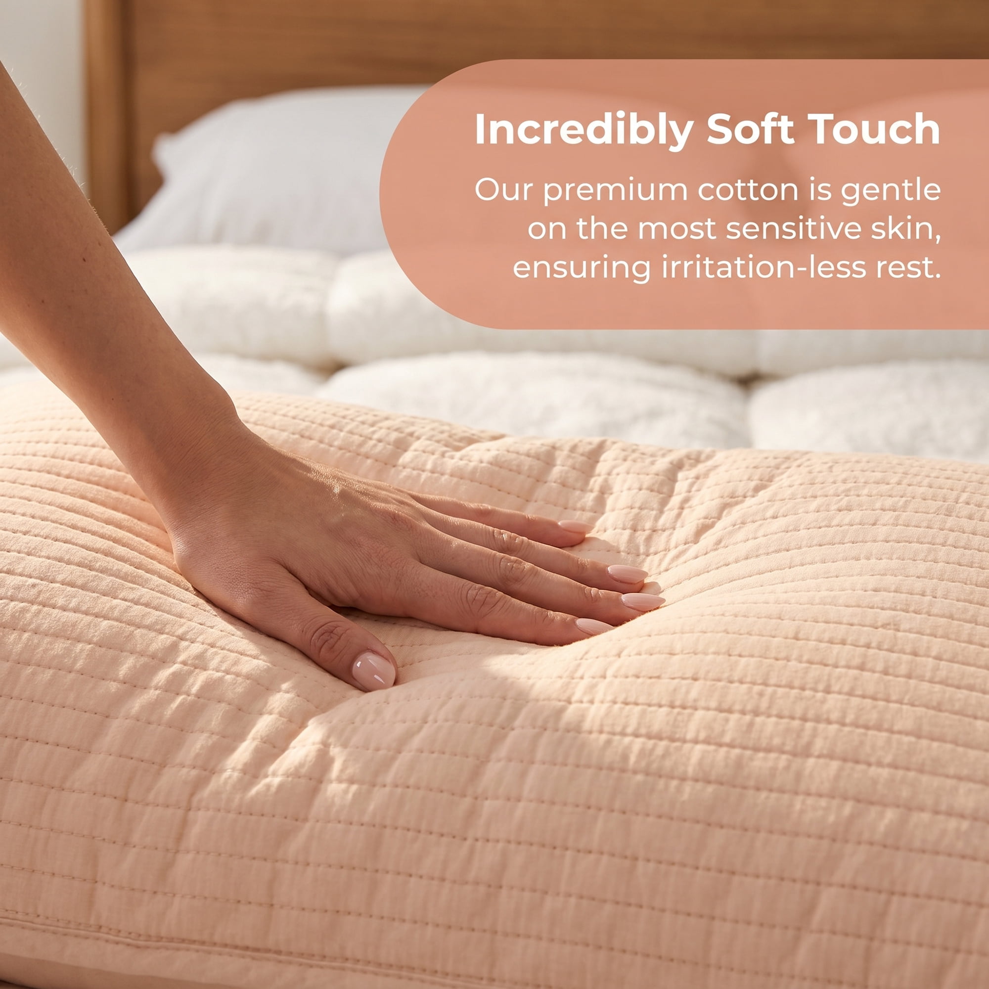 Unique Bargains Comfortable Envelope-style Pillow Protector, 2-pack Quilted Khaki 19"x29"