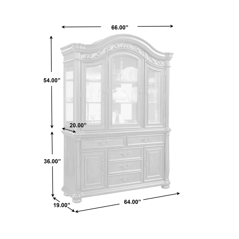 Home Fare San Marino Buffet With Hutch In Dark Brown Wood Com Home Fare San Marino Buffet With Hutch In Dark Brown Wood Com