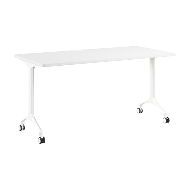 Synergy Table de Conférence Modulaire Rectangulaire de 60 Pouces en Blanc - Bois d'Ingénierie