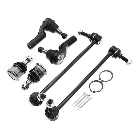 Front Control Arm Ball Joint Tie Rod and Sway Bar Link Kit 6 - Compatible with 1995 - 2002 Lincoln Continental 4.6L V8 1996 1997 1998 1999 2000 2001