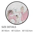 thumbnail image 2 of Coolnut Round Rugs for Living Room, Unicorn And Dancing Little Girl Non-Slip Coral Velvet Long Runner Rugs, Washable Water Absorbent Mat Carpet for Bedroom Kitchen Kids Room, 2 of 6