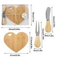 thumbnail image 3 of DAMAI Heart Shaped Cutting Board, Portable Cheese Board with knife & fork, Wooden Bread Cheese Charcuterie Serving Platter, Thank You Gift Box for Guest Wedding Birthday Valentines, 3 of 9