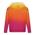 thumbnail image 4 of Momasggi Big and Tall Hoodies for Men Trendy Gradient Print Pullover Tops Loose Casual Long Sleeve Drawstring Hooded Sweatshirts with Pockets Orange 5XL, 4 of 4