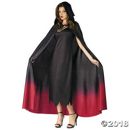 UHC Women's Vampire Cape Ombre Hooded Theme Party Adult Halloween Costume, OS