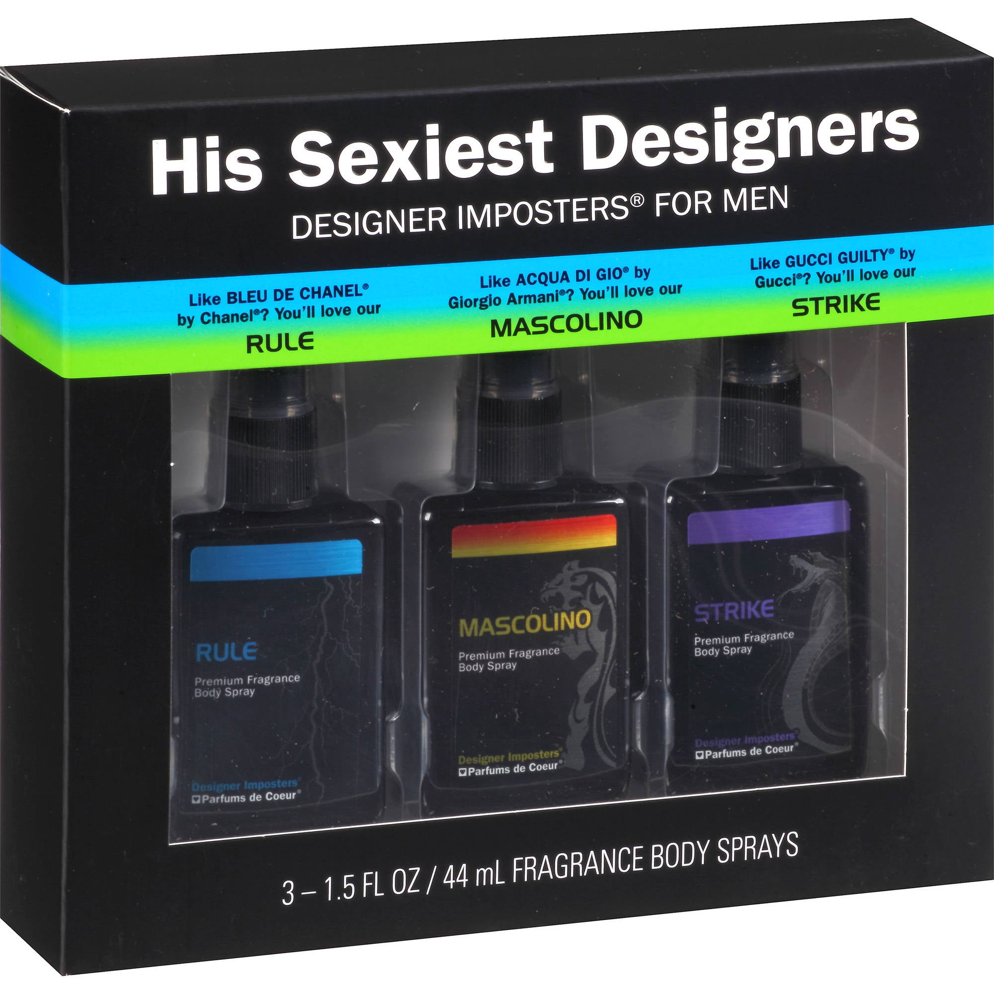 Designer Imposters His Sexiest Designers Body Sprays for Men, 1.5 fl oz
