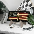 thumbnail image 3 of License Plate, Cross on American Flag Decorative Front,Personalized Stainless Steel License Plate Cover For Men Women,12.2" X 6.2", 3 of 6