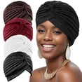 thumbnail image 2 of Turban Extensible pour Femmes Nœud Chapeau Musulman Hijab Intérieur Islamique Bonnet Élastique Bandeau Turban Rouge Rose, 2 of 6