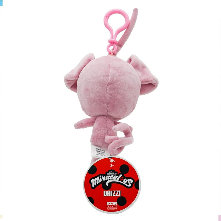 Miraculous Ladybug - Kwami Lifesize Daizzi, 5-inch Pig Plush Clip