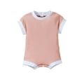 thumbnail image 1 of Tranfacy Justaucorps pour Garçons et Filles, Manches Courtes Bouton Justaucorps Enfants, Vêtements d'Été Confortables Filles Manches Courtes Col Rond Combinaison, 1 of 3