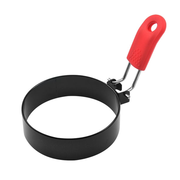 Juego de aros para huevos con mango de silicona, aro grande para freír huevos, molde circular para muffins ingleses - Molde para cocinar en rejilla para el desayuno ShuxiuWang 1327537085515