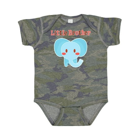 

Inktastic Little Brother Elephant Gift Baby Boy Bodysuit