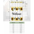 thumbnail image 6 of No Hook Shower Curtain with Snap-in Liner, Black White Bow Waterproof Fabric Bathroom Curtains, Spring Sunflower Plaid Watercolor Bath Curtains & Mesh Top Window Stand Up Stall 36"x72", 6 of 6