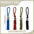 thumbnail image 3 of 1set 4Pcs Polyester Spandex Cord Ropes Keychain Carabiner with Alloy Findings Mixed Color 141mm, 3 of 5