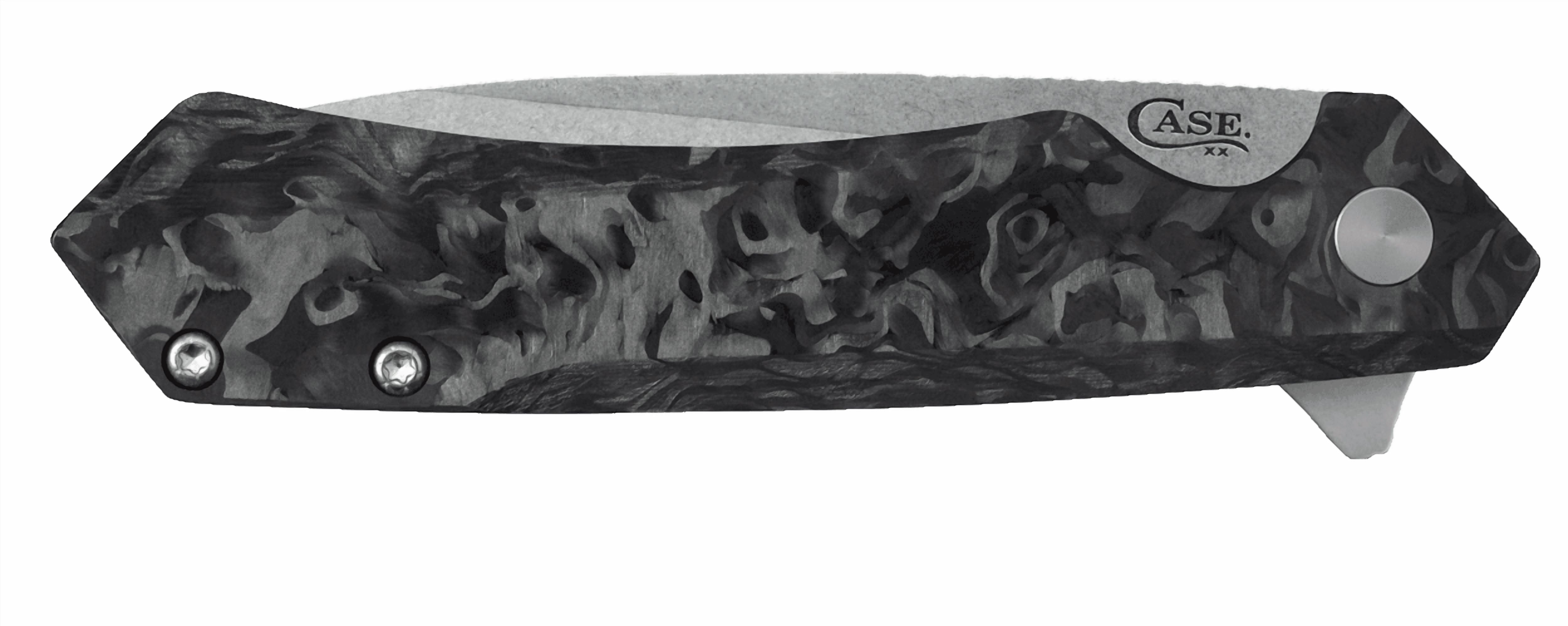 Case XX Knives Case Kinzua Framelock Folding Knife (2023 Blade Show Edition, Black Marbled Carbon Fiber) CA64801