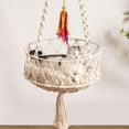 thumbnail image 7 of Cat Hammock, Boho Wall Mounted Cat Swing Bed, Hanging Cat Bed for Indoor Cats, Wall Furniture (11.8" x 35.4", Cushions not Included), 7 of 7