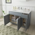 thumbnail image 2 of 51" Freestanding Bathroom Vanity Cabinet without Top in Smoky Gray, 2 of 6