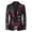 Red-Black, variant on Mens Embroidery Tux Dress Suit Jacket Formal Print Prom Blazer Dinner Sport Coat