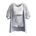 thumbnail image 1 of 3-piece Cozy Fuzzy Fleece Pajamas Set for Women, 1 of 5