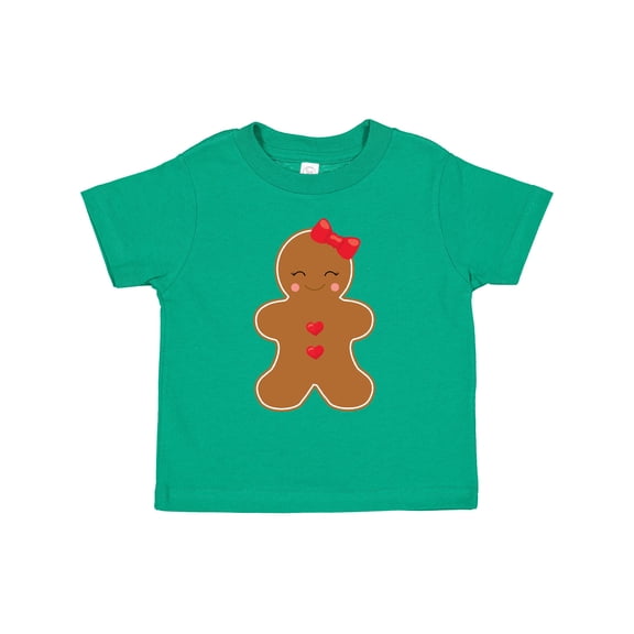 Inktastic Gingerbread Girl, Hearts, Cookie, Biscuit, Xmas Girls Toddler T-Shirt