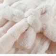 thumbnail image 5 of Couple's Plush Fleece Robe Fuzzy Hooded Bathrobe Thick Winter Nightgown with Pockets Unisex Cozy Warm Fluffy Sleepwear, 5 of 6