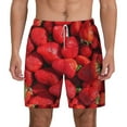 thumbnail image 3 of Uemuo Strawberry Red Pattern Mens Swim Trunks Quick Dry Board Shorts with Mesh Lining, Stretch Beach Shorts Quick Dry No-Chafing Board Shorts-Medium, 3 of 9