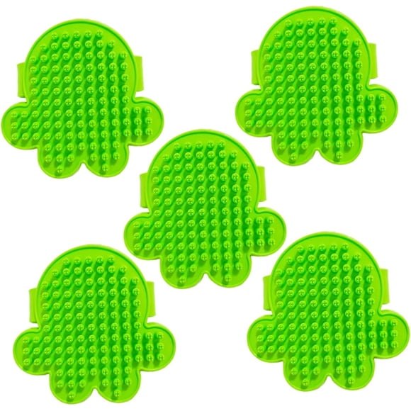 5 pieces Massage Brush Pet Massage Brushes Pet Supplies Pet Bathing Brushes Light Green Pet Massager Pet Body Massager Massage Brushes
