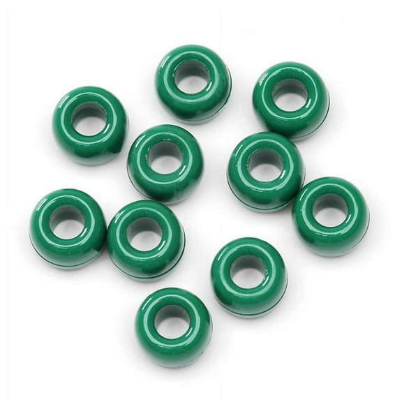 Darice Opaque Green Plastic Pony Beads, 9mm, 1000 Pieces