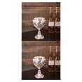 thumbnail image 1 of Wosthever Exquisita copa de vino Copa de cristal en relieve para conocedores de vino Vasos sofisticados Calabaza rosa plateada Calabaza rosa plateada 2Conjunto, 1 of 1