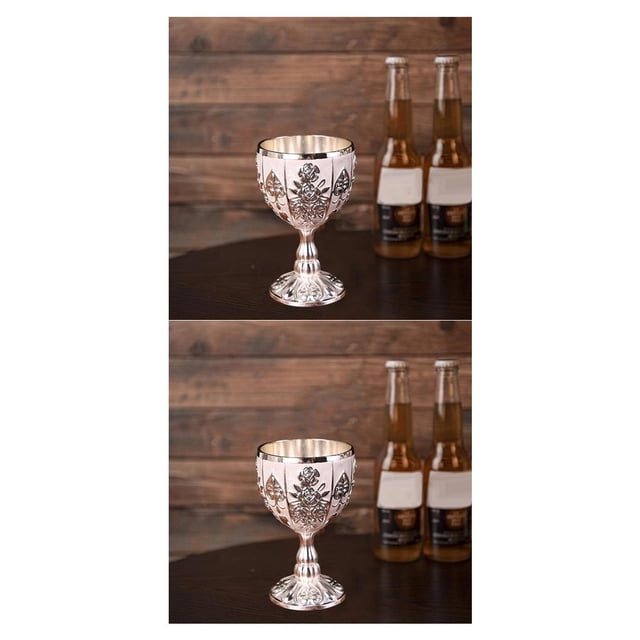 Wosthever Exquisita copa de vino Copa de cristal en relieve para conocedores de vino Vasos sofisticados Calabaza rosa plateada Calabaza rosa plateada 2Conjunto