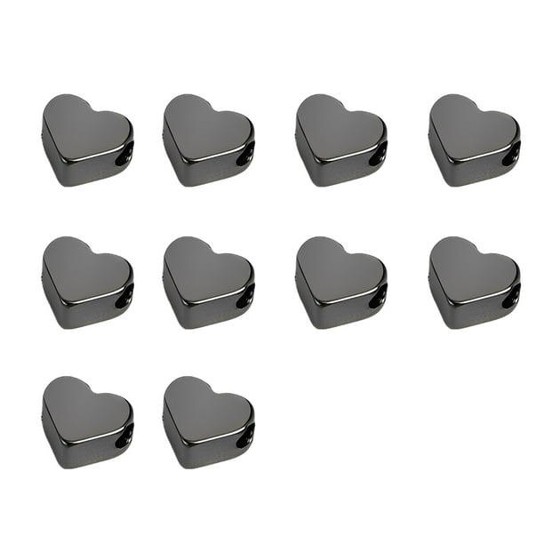 Qarigey 10X con cuentas de corazón espaciador DIY Prop cobre mano de obra fina superficie lisa multicolor sin rebabas dulce regalo Ropa, zapatos y accesorios Miscelánea Negro