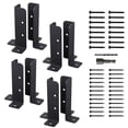 thumbnail image 1 of Supports de Base en Acier Réglables Robustes pour Colonnes en Bois - Ensemble de 8 avec Accessoires d'Installation, Idéal pour Terrasse, Porche et Supports de Pergola, 1 of 7