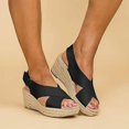 thumbnail image 2 of Espadrilles Compensées Décontractées pour Femmes Sandales d'Été à Plateforme avec Bride Cheville, 2 of 5