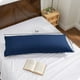 thumbnail image 2 of Funda de Almohada Corporal Bare Home Cierre Tipo Sobre Ultra Suave Doble Cepillado Azul Oscuro, 2 of 6
