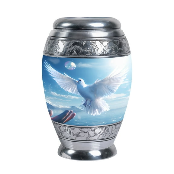 Mini Dove Close To Hands Urns For Ashes - Urns For Adults Men & Womem - Keepsake Urn For Human Ashes - Mini Decorative Urns For Humans - Small Urns For Ashes(Size - 3inch, 1pcs)
