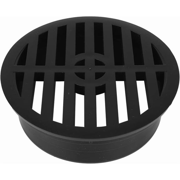Nealison 11.3cm/4in Round Drainage Grate Cover, Black Outdoor Drain Cover