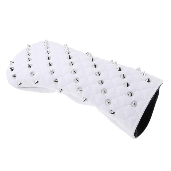 Protector de cabeza de golf Sunnimix Remache de repuesto Manga golfista PU Blanco Tamaño L