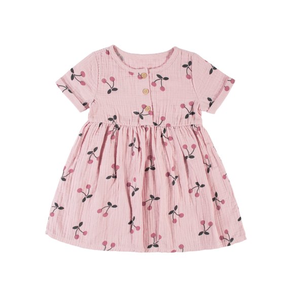 Modern Moments by Gerber Baby & Toddler Girls Short Sleeve Dress, (12M - 5T)