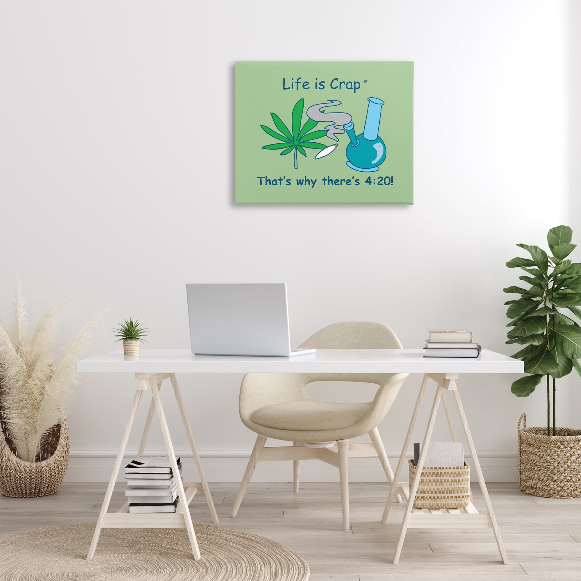 Stupell Industries Funny That's Why 420 Novelty & Humor Painting Wrapped Canvas Art Print Wall Art, 30 x 24