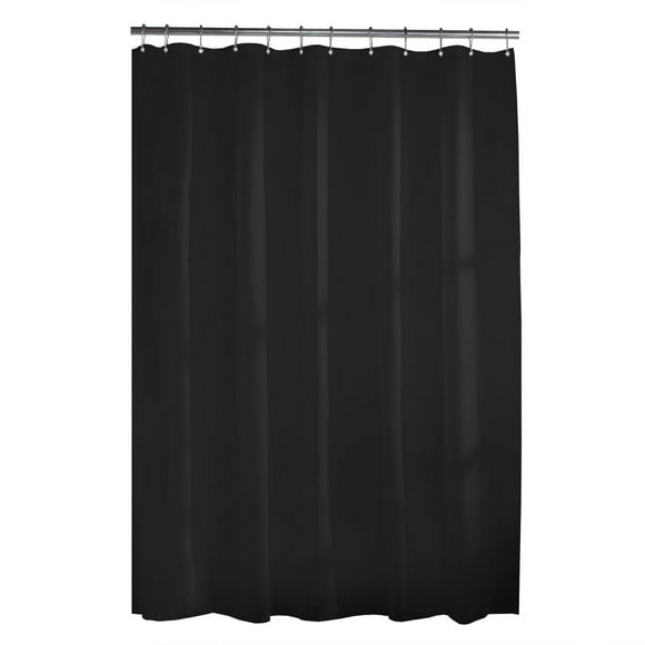 Mainstays Heavyweight Waterproof PEVA Shower Curtain Liner, 72" x 72", Black