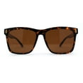 thumbnail image 1 of Polarized Mens Large Hipster Horn Rim Light Weight Thin Plastic Sunglasses Tortoise Brown, 1 of 4
