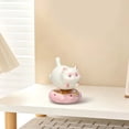 thumbnail image 5 of CoreLiving Ceramic Cat Decor, Whimsical Miniature Figurines for Office Desk and Bookshelf, Cute Animal Statue Gifts for Cat Lovers, Home Tabletop Accents, 5 of 6