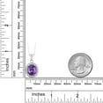 thumbnail image 4 of Gem Stone King 925 Sterling Silver Purple Amethyst Pendant Necklace for Women (2.90 Cttw, Oval 11X9MM, With 18 inch Silver Chain), 4 of 5