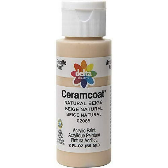Delta Ceramcoat Acrylic Paint 2oz-Natural Beige - Opaque