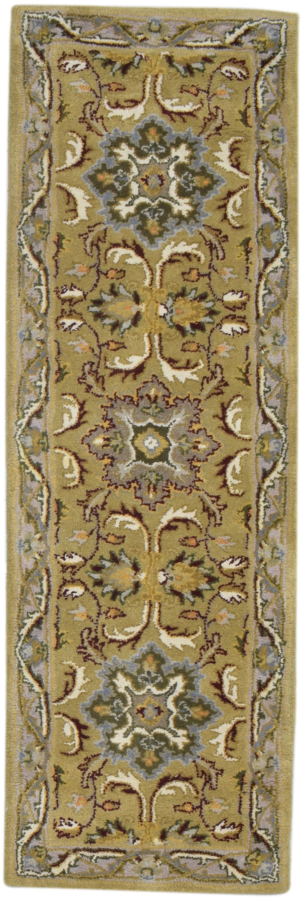 Wool Gold Rug 2' X 7' Persian Hand Tufted Oushak Oriental Small Runner