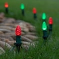 thumbnail image 2 of Wintergreen Lighting C7 Red & Green OptiCore Faceted LED Pathway Light Kit, 100 Lights, 12" Spacing, Green Wire, 100 ft, 2 of 8