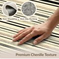 thumbnail image 6 of ODIKA 6'x9' Washable Area Rug Non-Slip, Chair-Friendly, Striped Boho Slim Border Door Cream Banded Ticking Farmhouse Flowing Dynamic for Dining Room, Under Table, Office Décor, 6 of 7