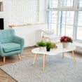 thumbnail image 4 of This mid-century modern style small coffee table features a minimalist design and a cloud-like shape, making it suitable for living rooms, dining rooms, and outdoor spaces., 4 of 10