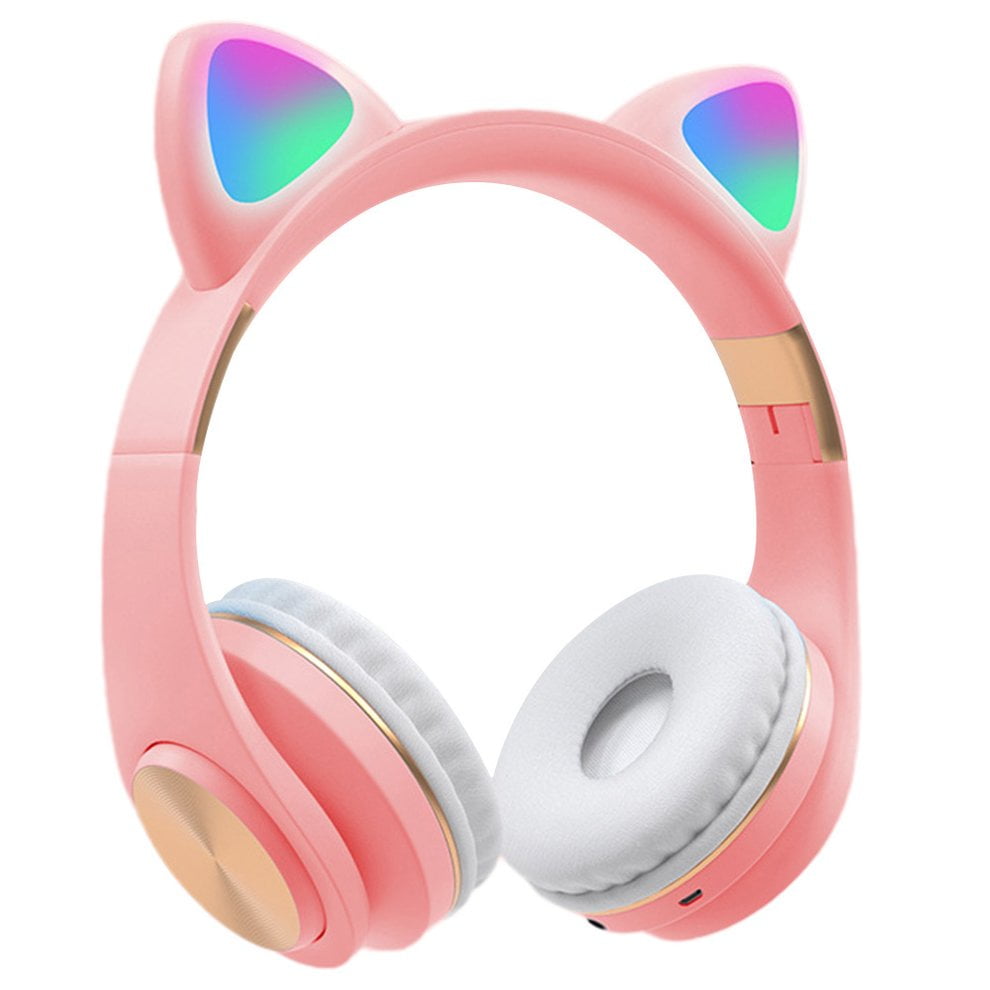 Brand New HeadMounted Cat Ear Headphones Folding Stereo Wireless