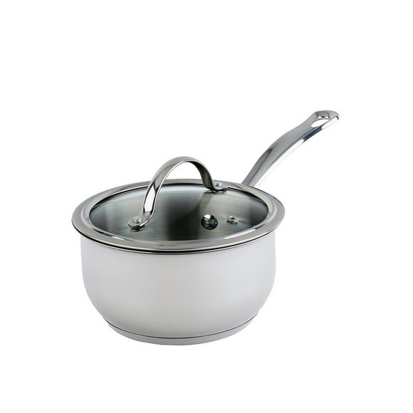Meyer Nouvelle Stainless Steel 1.5L Saucepan with tempered glass lid, Made in Canada
